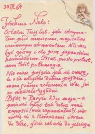 Portada:Carta dirigida a Aniela Rubinstein. Varsovia (Polonia), 30-04-1964