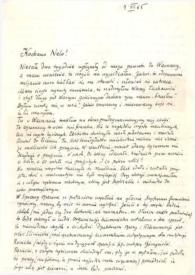 Portada:Carta dirigida a Aniela Rubinstein. Varsovia (Polonia), 04-07-1965