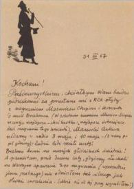 Portada:Carta dirigida a Aniela y Arthur Rubinstein. Varsovia (Polonia), 31-03-1967