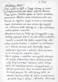 Portada:Carta dirigida a Aniela Rubinstein. Varsovia (Polonia), 04-05-1979