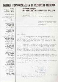 Portada:Carta dirigida a Arthur Rubinstein. París (Francia), 01-09-1975