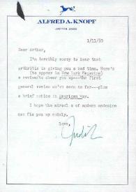 Portada:Carta dirigida a Arthur Rubinstein. Nueva York, 11-01-1980