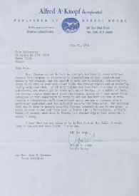 Portada:Carta dirigida a Aniela Rubinstein. Nueva York, 31-07-1986