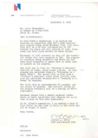 Portada:Carta dirigida a Arthur Rubinstein. Los Angeles (California), 03-09-1976