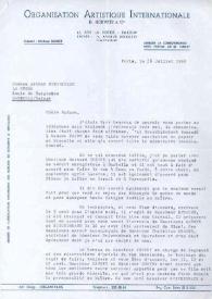 Portada:Carta dirigida a Aniela Rubinstein. París (Francia), 26-07-1968