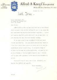 Portada:Carta dirigida a Arthur Rubinstein. Nueva York, 18-10-1972