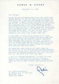 Portada:Carta dirigida a Arthur Rubinstein, 13-09-1969