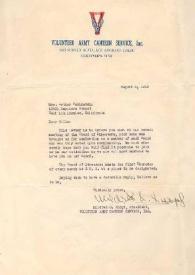 Portada:Carta dirigida a Aniela Rubinstein. Los Angeles (California), 08-08-1942