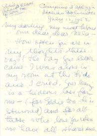 Portada:Carta dirigida a Aniela Rubinstein, 12-07-1953