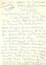 Portada:Carta dirigida a Aniela Rubinstein, 23-07-1953