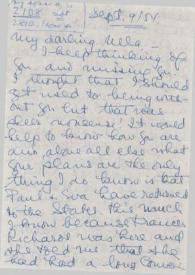 Portada:Carta dirigida a Aniela Rubinstein. Santa Mónica (California), 09-09-1954