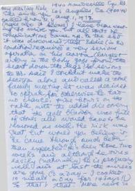 Portada:Carta dirigida a Aniela Rubinstein. Los Angeles (California), 01-08-1977