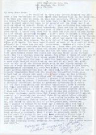 Portada:Carta dirigida a Aniela Rubinstein. Los Angeles (California), 27-07-1984