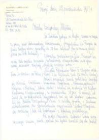 Portada:Carta dirigida a Arthur Rubinstein. París (Francia), 12-10-1969