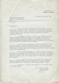 Portada:Carta dirigida a Arthur Rubinstein. Jerusalén (Israel), 09-12-1970