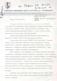 Portada:Carta dirigida a Aniela Rubinstein. Varsovia (Polonia), 20-06-1990