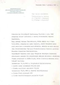 Portada:Carta dirigida a Aniela Rubinstein. Varsovia (Polonia), 01-12-1982