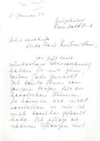 Portada:Carta dirigida a Aniela Rubinstein.  Aeipheivg, 06-01-1974