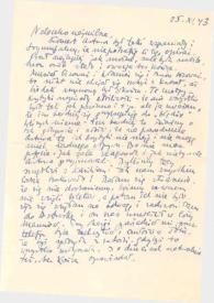 Portada:Carta dirigida a Aniela Rubinstein, 25-11-1943