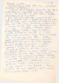 Portada:Carta dirigida a Aniela Rubinstein, 03-01-1946
