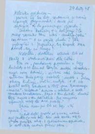 Portada:Carta dirigida a Aniela Rubinstein, 29-02-1948