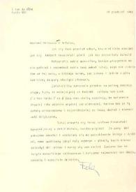 Portada:Carta dirigida a Aniela y Arthur Rubinstein. París (Francia), 19-12-1948