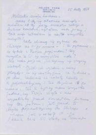Portada:Carta dirigida a Aniela Rubinstein. Oshkosh (Wisconsin), 25-02-1956