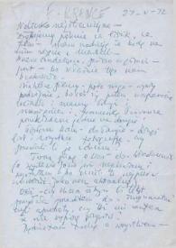 Portada:Carta dirigida a Aniela Rubinstein, 27-05-1972