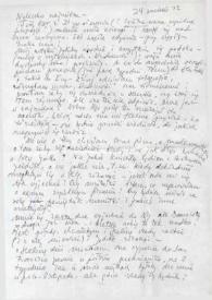 Portada:Carta dirigida a Aniela Rubinstein, 24-09-1972