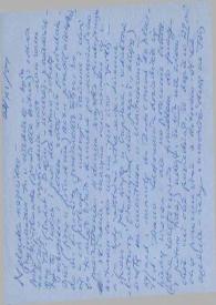 Portada:Carta dirigida a Aniela Rubinstein. París (Francia), 22-11-1977