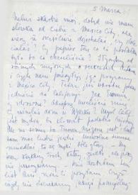 Portada:Carta dirigida a Aniela Rubinstein. Kansas City (Missouri), 05-03-1941