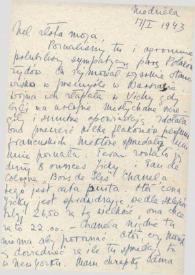 Portada:Carta dirigida a Aniela Rubinstein. Kansas City (Missouri), 17-01-1943