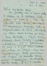 Portada:Carta dirigida a Aniela Rubinstein. Kansas City (Missouri), 07-11-1944