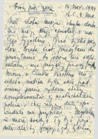 Portada:Carta dirigida a Aniela Rubinstein. Kansas City (Missouri), 14-11-1944