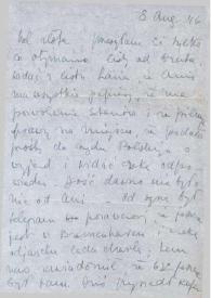 Portada:Carta dirigida a Aniela Rubinstein. Kansas City (Missouri), 08-08-1946