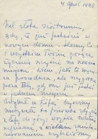 Portada:Carta dirigida a Aniela Rubinstein. Kansas City (Missouri), 04-04-1948