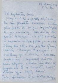 Portada:Carta dirigida a Aniela Rubinstein. Kansas City (Missouri), 27-01-1949