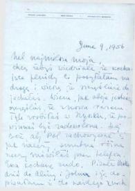 Portada:Carta dirigida a Aniela Rubinstein. Kansas City (Missouri), 09-06-1956
