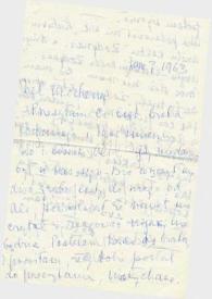 Portada:Carta dirigida a Aniela Rubinstein. Kansas City (Missouri), 07-06-1963