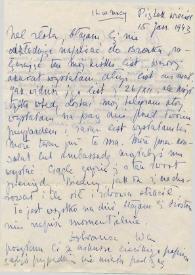 Portada:Carta dirigida a Aniela Rubinstein. Kansas City (Missouri), 15-01-1943