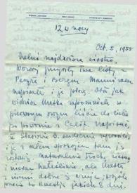 Portada:Carta dirigida a Aniela Rubinstein. Kansas City (Missouri), 05-10-1955