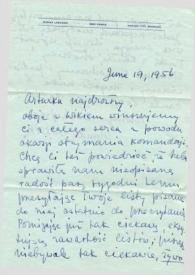 Portada:Carta dirigida a Arthur Rubinstein. Kansas City (Missouri), 19-06-1956