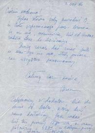 Portada:Carta dirigida a Aniela Rubinstein. Los Angeles (California), 02-10-1946