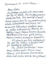 Portada:Carta dirigida a Arthur Rubinstein. Berna (Suiza)
