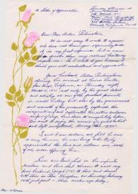 Portada:Carta dirigida a Aniela Rubinstein, 07-03-1971