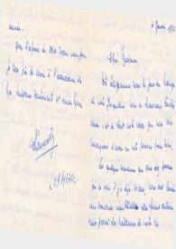 Portada:Carta dirigida a Aniela Rubinstein. Clos Normand (Francia), 04-01-1972