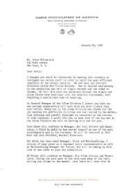 Portada:Carta dirigida a Arthur Rubinstein. Nueva York, 25-01-1956