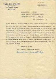 Portada:Carta dirigida a Arthur Rubinstein. L'Aquila (Italia), 18-05-1960