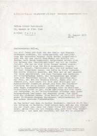 Portada:Carta dirigida a Arthur Rubinstein. Frankfurt (Alemania), 30-08-1973
