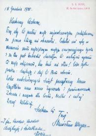 Portada:Carta dirigida a Arthur Rubinstein. Londres (Inglaterra), 18-12-1955